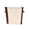 Household Essentials 16" Canvas Bin with Vegan Leather Trim